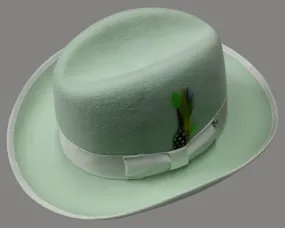 100% Wool God Father Hat - Mint