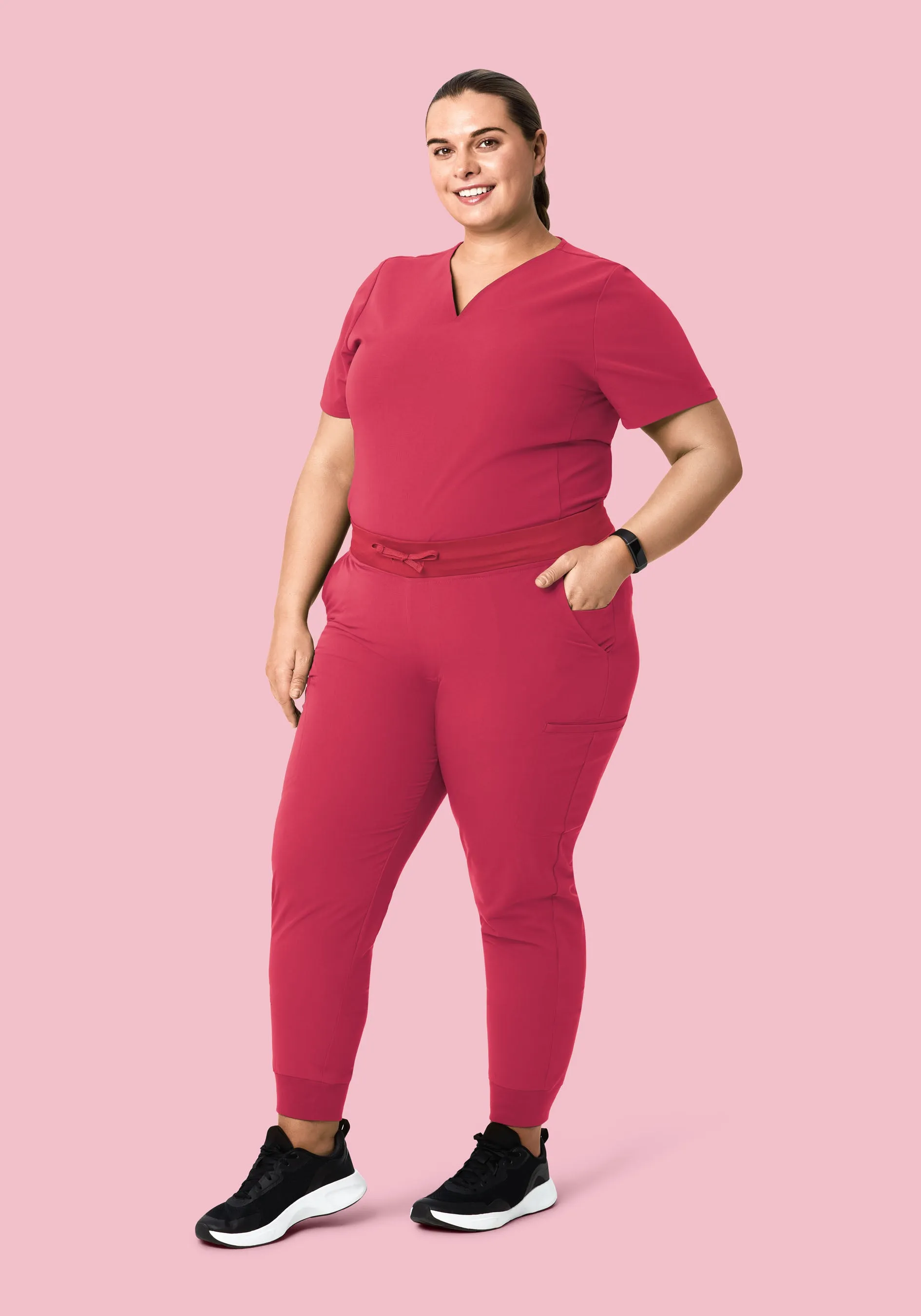 11 Pocket Joggers Deep Rose