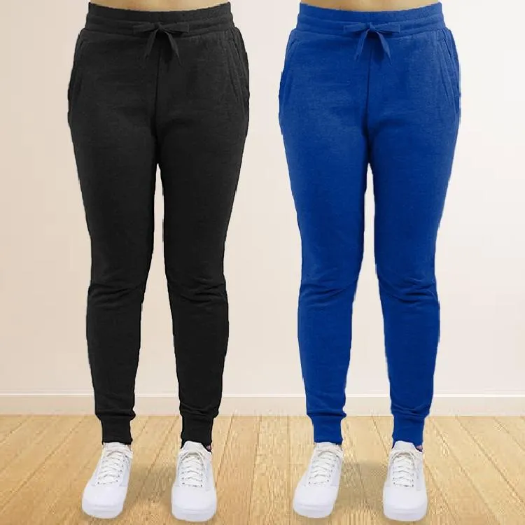 2-Pack: Galaxy By Harvic Women's Heavyweight Fleece-Lined Joggers