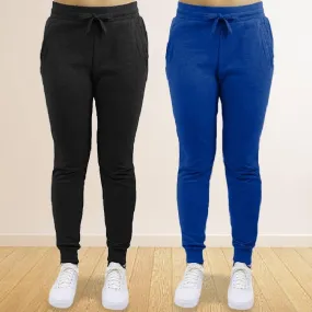 2-Pack: Galaxy By Harvic Women's Heavyweight Fleece-Lined Joggers