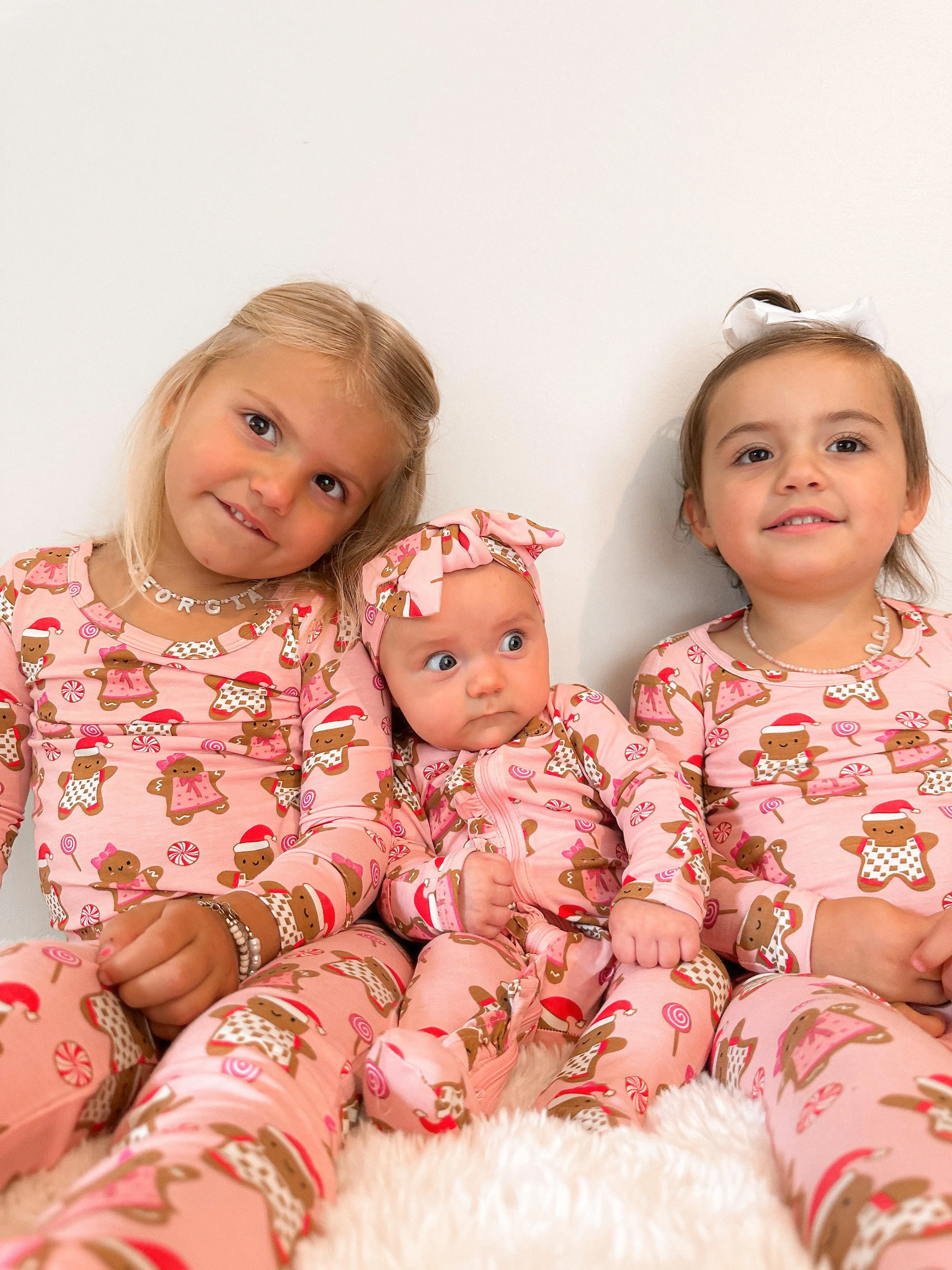 2-Piece Set, Gingerbread Friends Pink