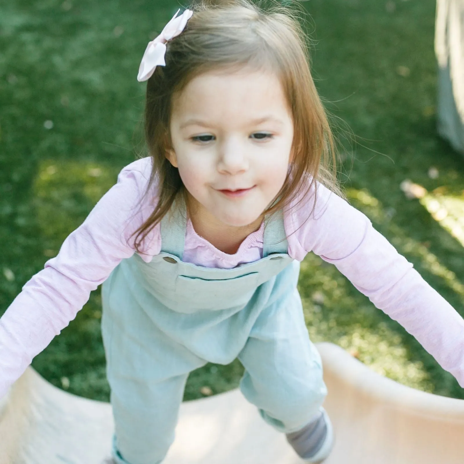 3T Daydream Blue-Green Linen Romper