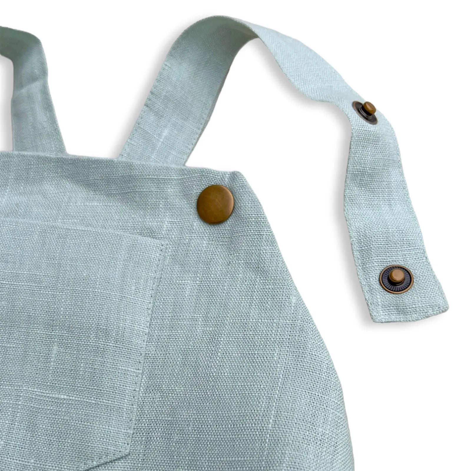3T Daydream Blue-Green Linen Romper
