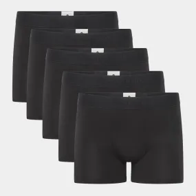 5 pak sorte underbukser i bambus
