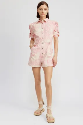 Adira Romper Ivory Pink