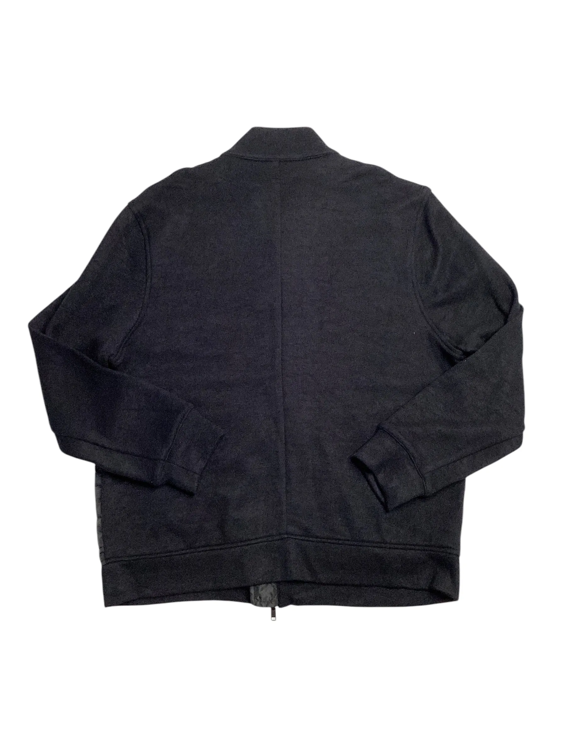 Alfani Mens Mixed Media Quilted Full Bomber Jacket Coat Black Small