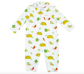 Angel Dear Baby Boys Taco Party Bamboo Zipper Romper Sleeper