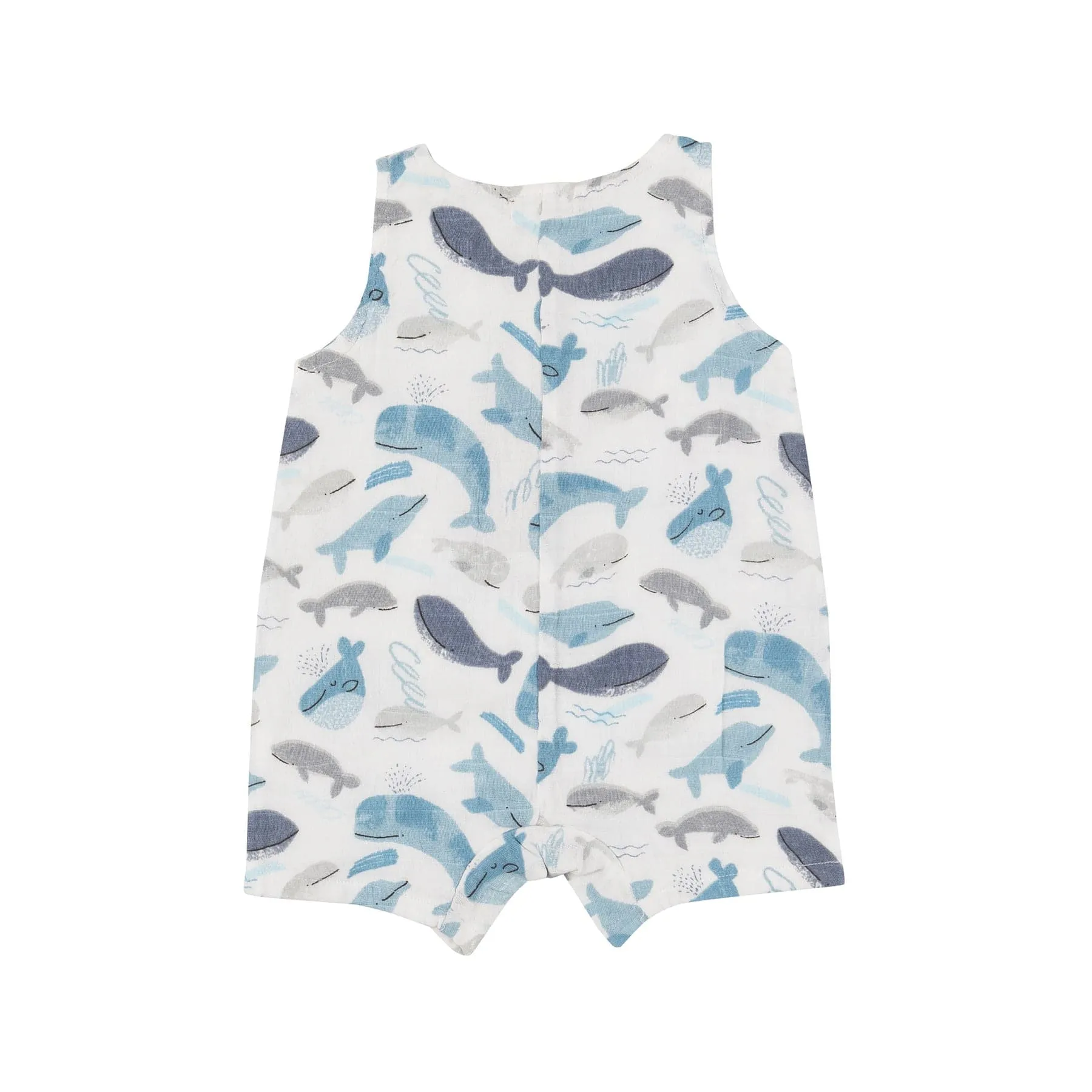 Angel Dear Blue Whales Shortie Romper