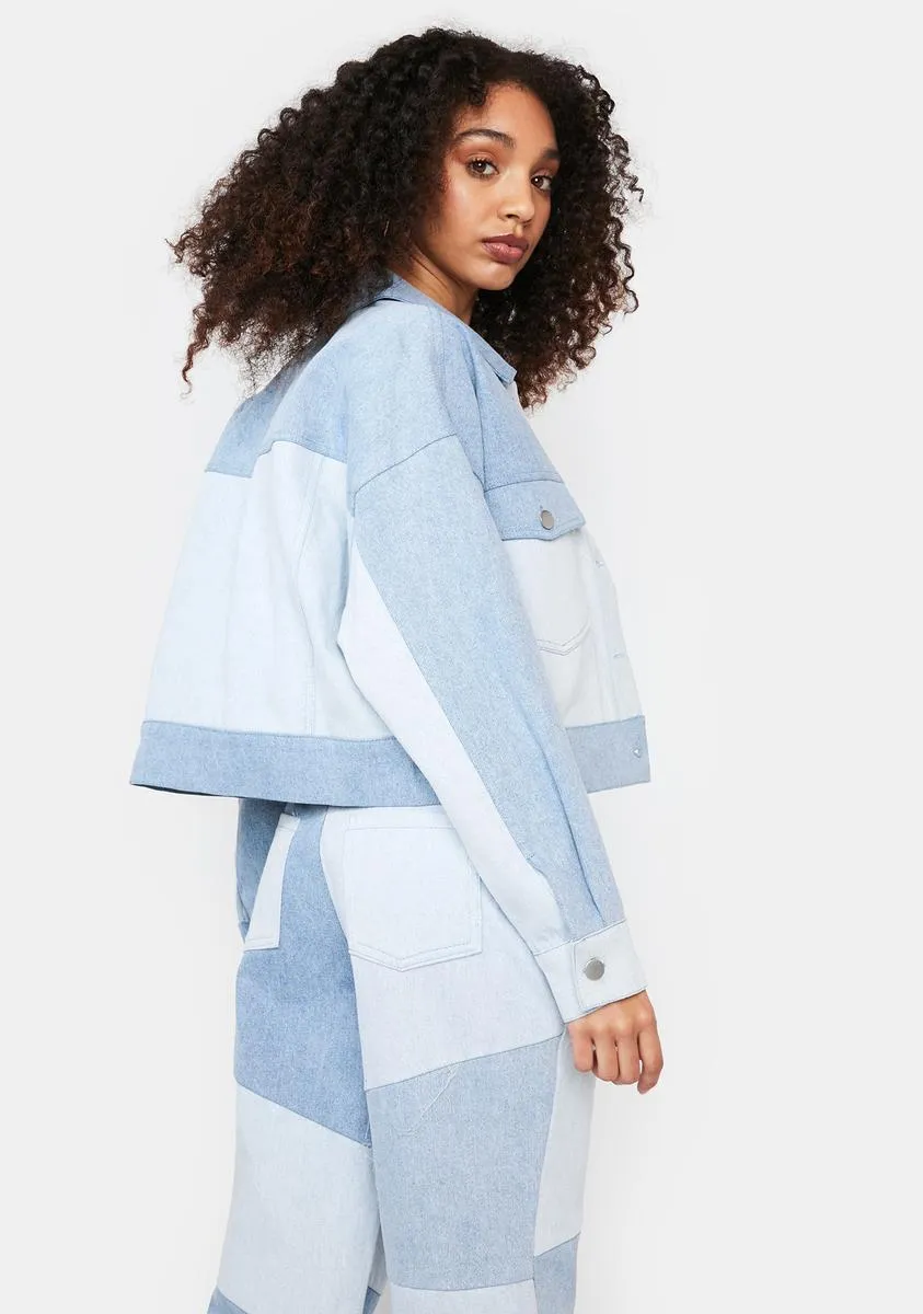 Applause Please Two Tone Denim Jacket
