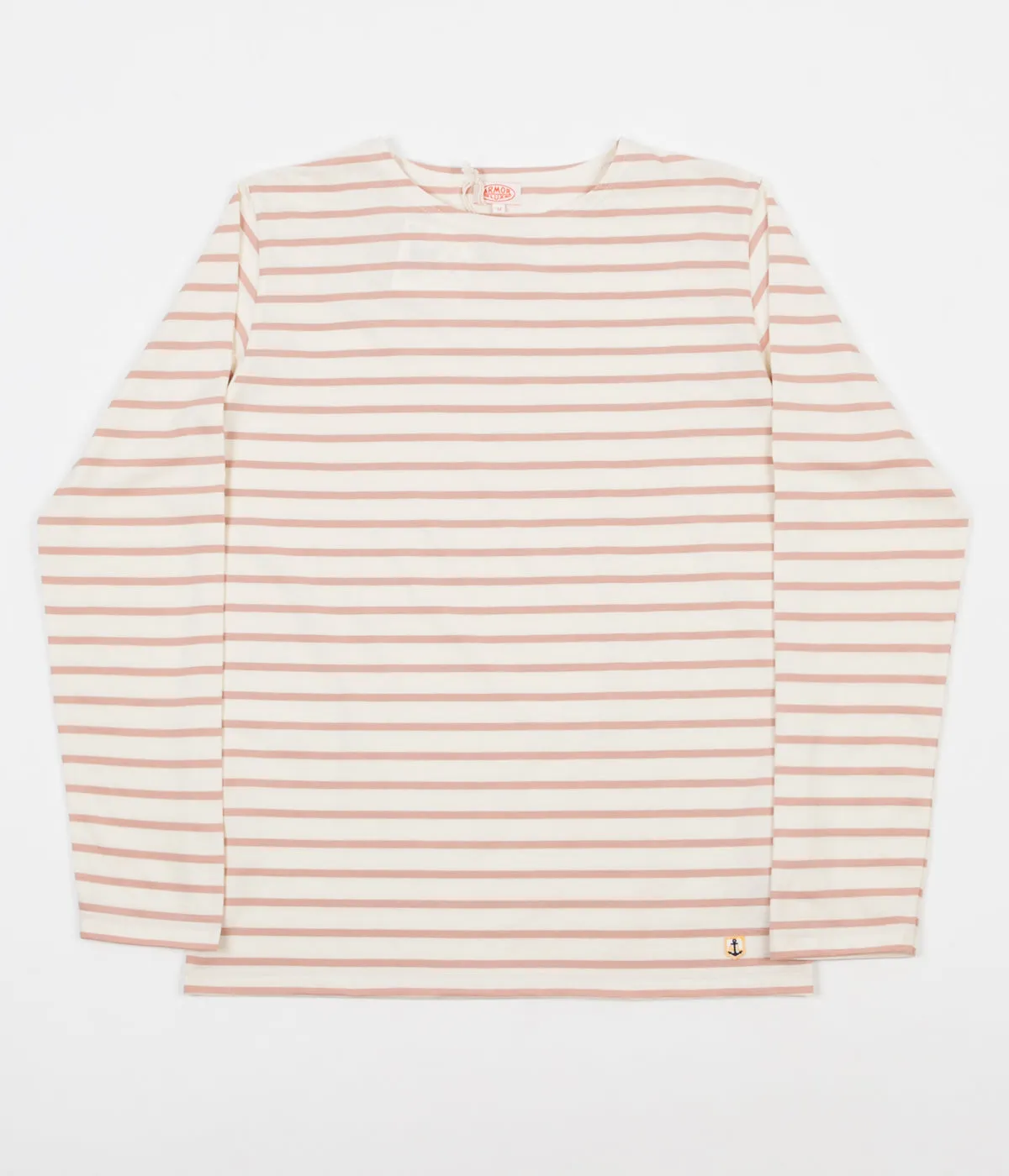 Armor Lux Breton Long Sleeve T-Shirt - Nature / Pink Atlas