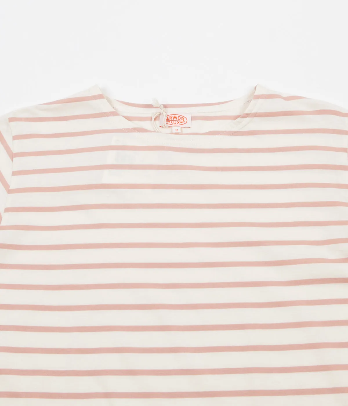 Armor Lux Breton Long Sleeve T-Shirt - Nature / Pink Atlas