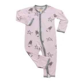 Baa Baa Sheepz Romper Zip Big Star & Sheepz Pink