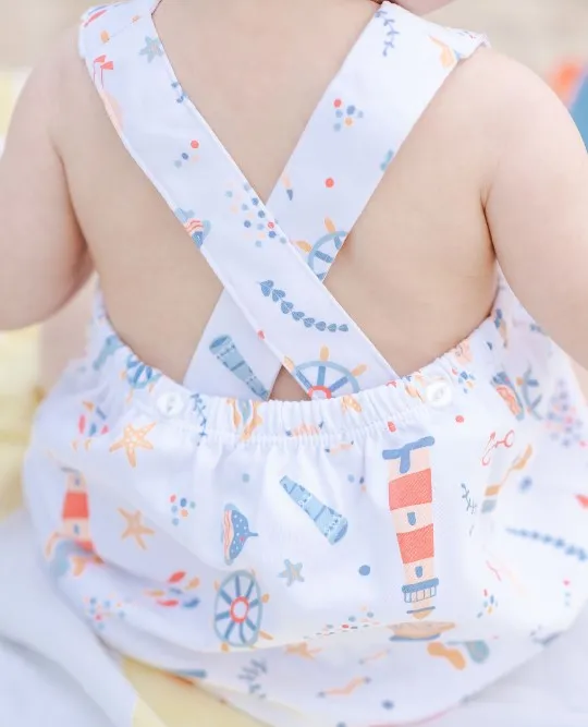 Baby Boy's Nautical Print Romper