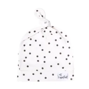 Baby Top Knot Hat | Black Dot