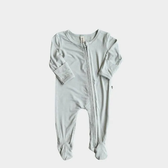 Babysprouts Footie Romper with Zipper in Sage