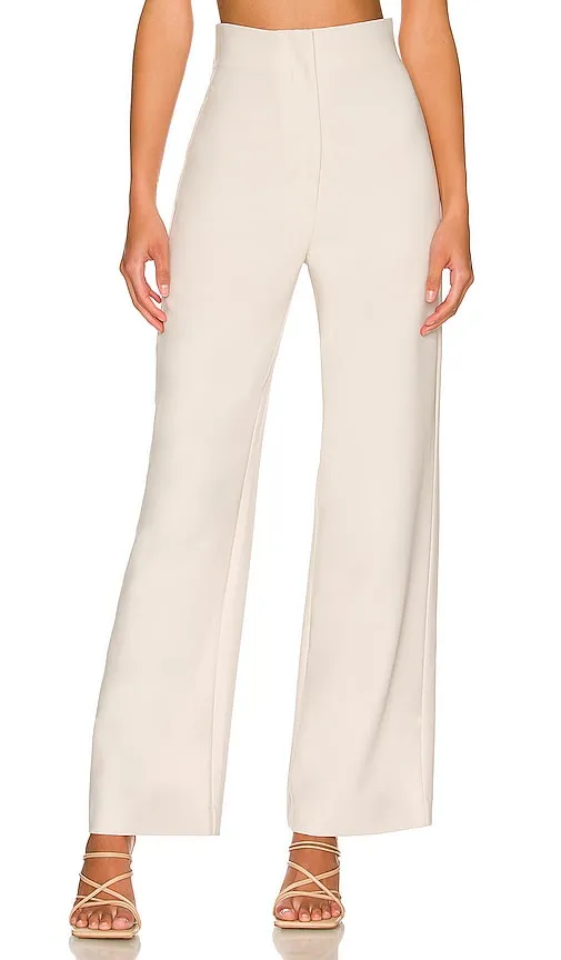 Bardot Anna High Waist Pant in Beige