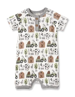 Barnyard Buddies Shorts Romper