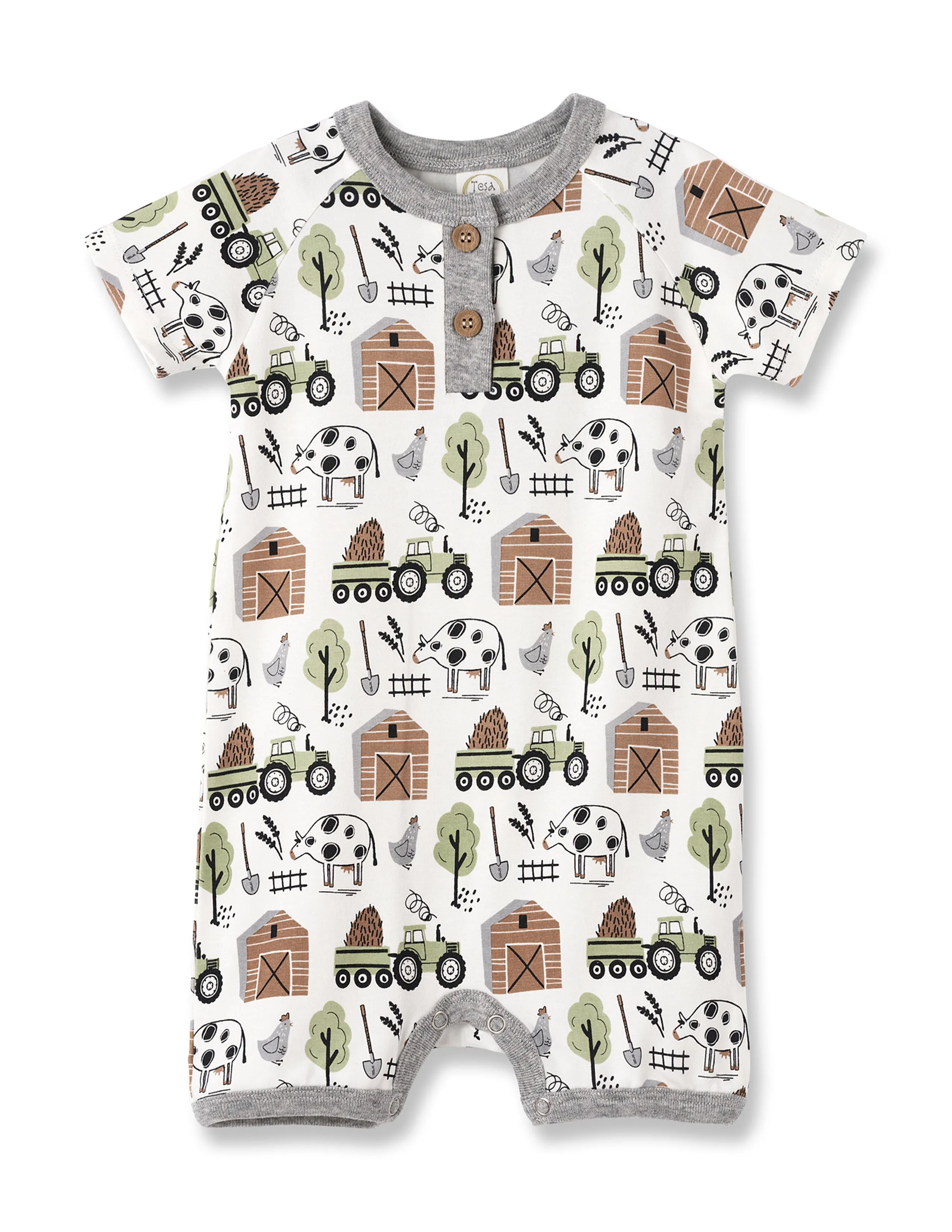 Barnyard Buddies Shorts Romper