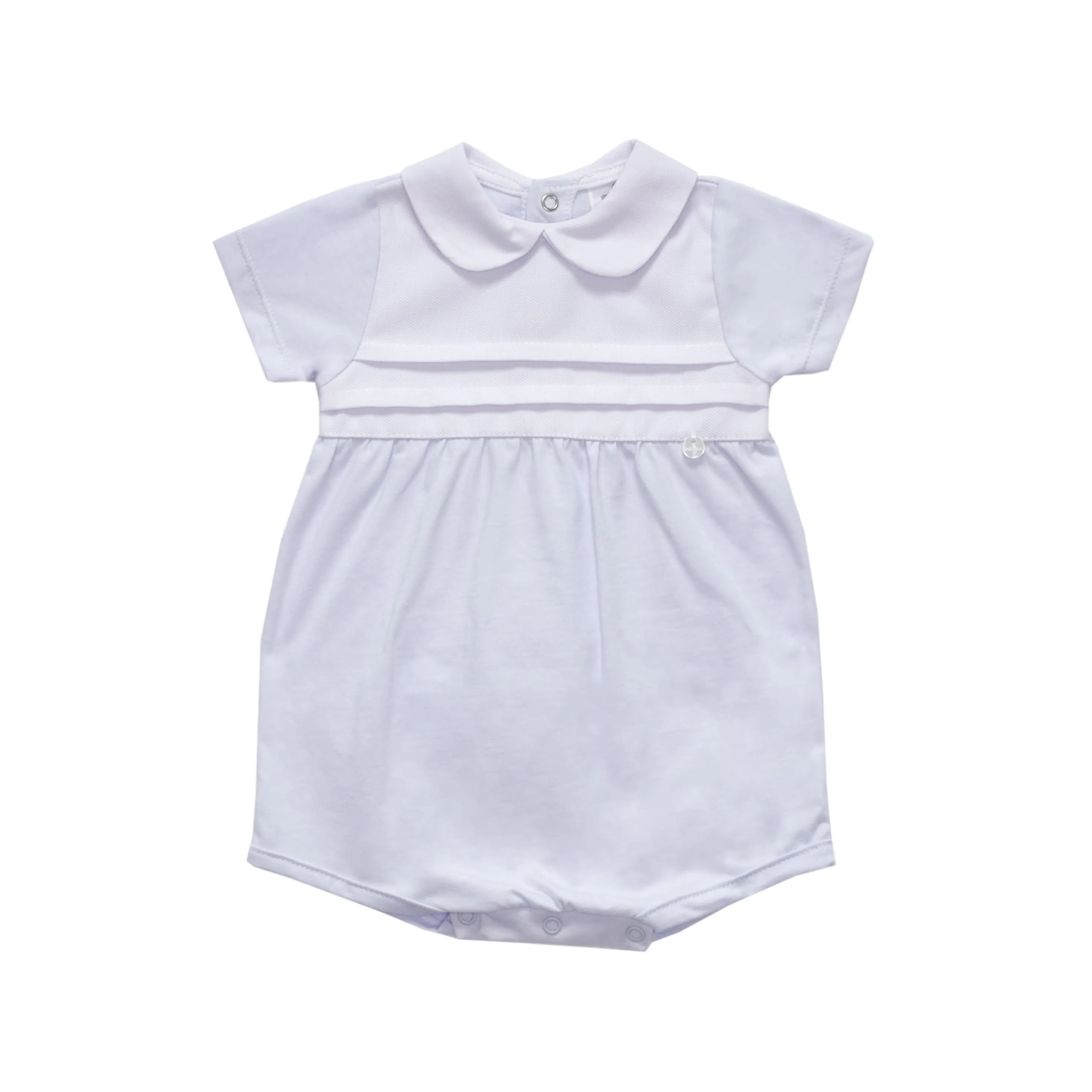 Basics - Baby Boy Blue and White Romper