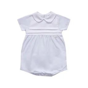 Basics - Baby Boy Blue and White Romper