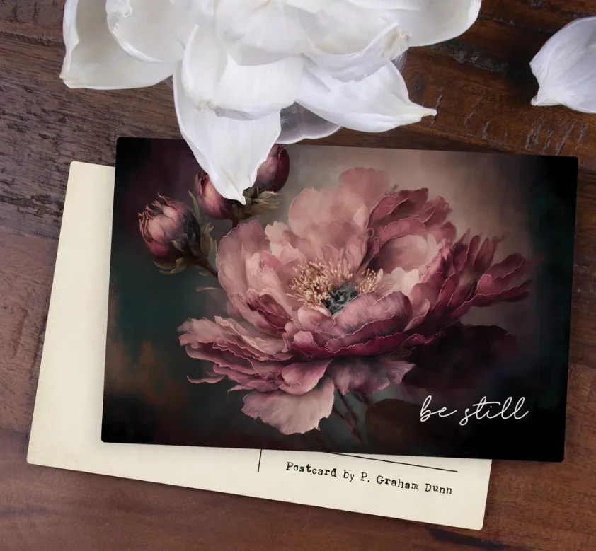 Be Still Wooden Postcard
