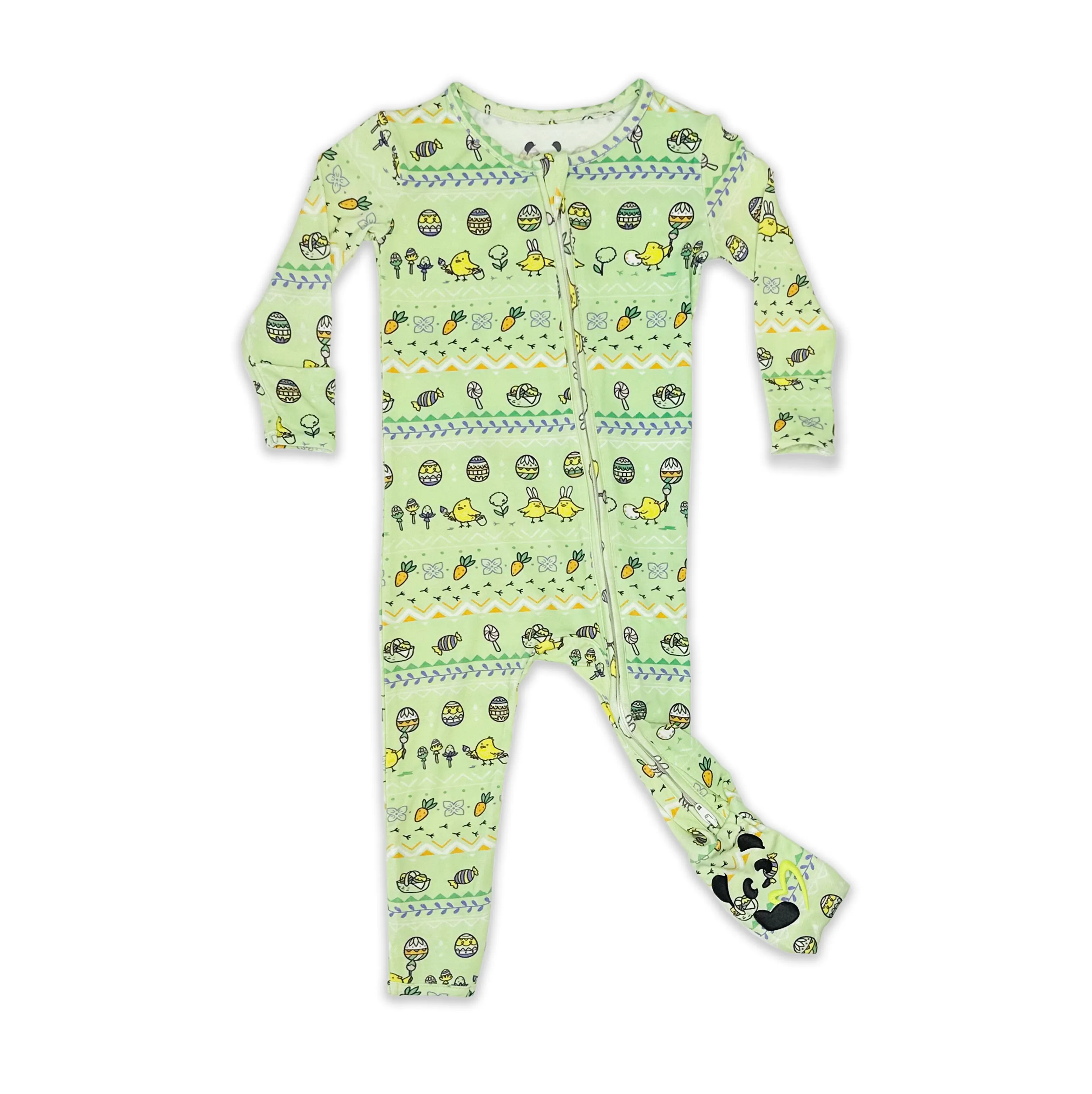Bellabu Bear Convertible Footie - Easter Isle Green