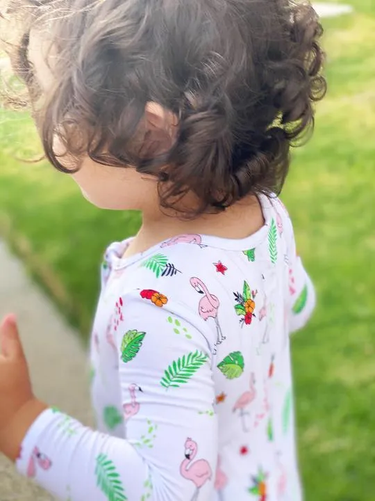 Bellabu Bear Convertible Footie - Flamingo