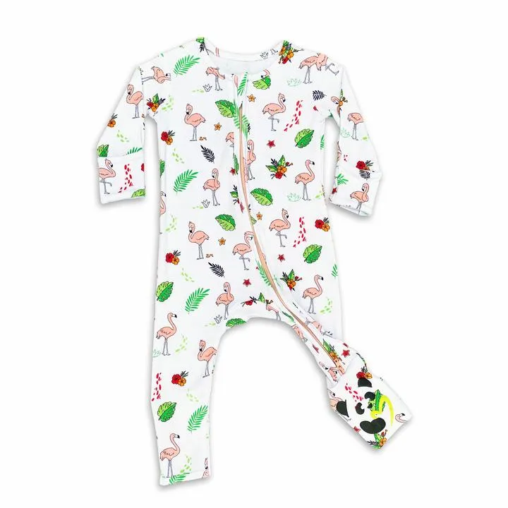 Bellabu Bear Convertible Footie - Flamingo