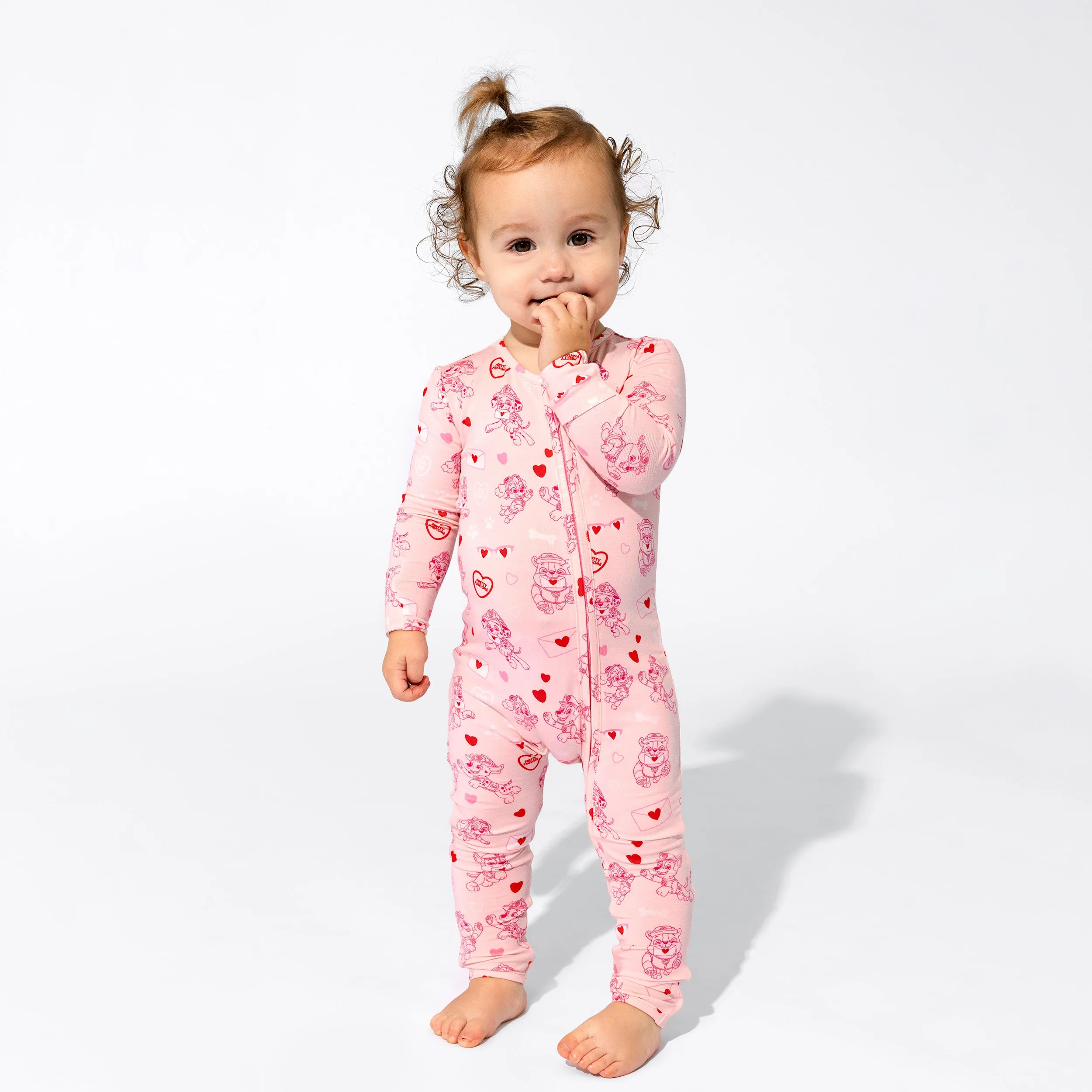 Bellabu Bear Convertible Footie - PAW Patrol Valentine's Pink