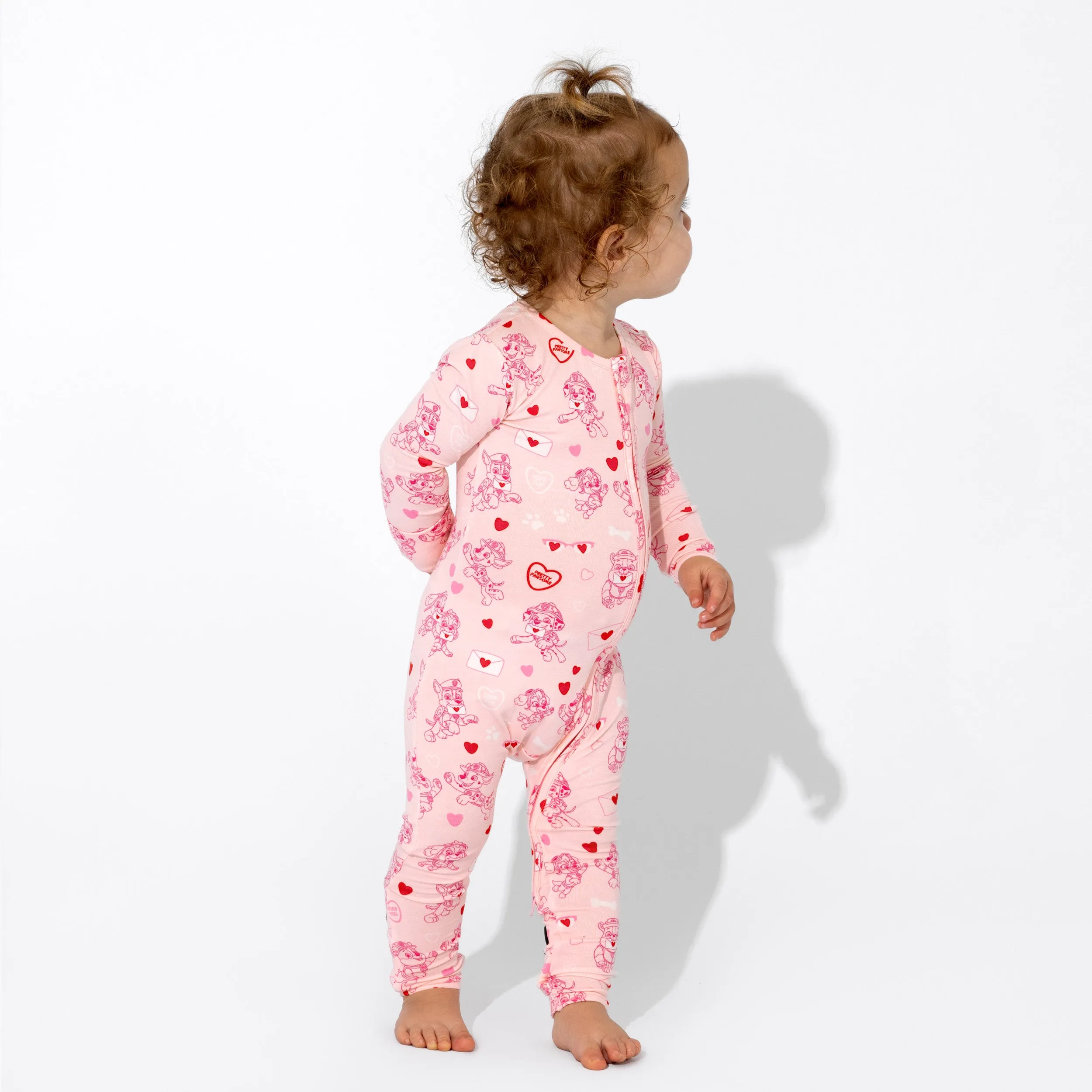 Bellabu Bear Convertible Footie - PAW Patrol Valentine's Pink