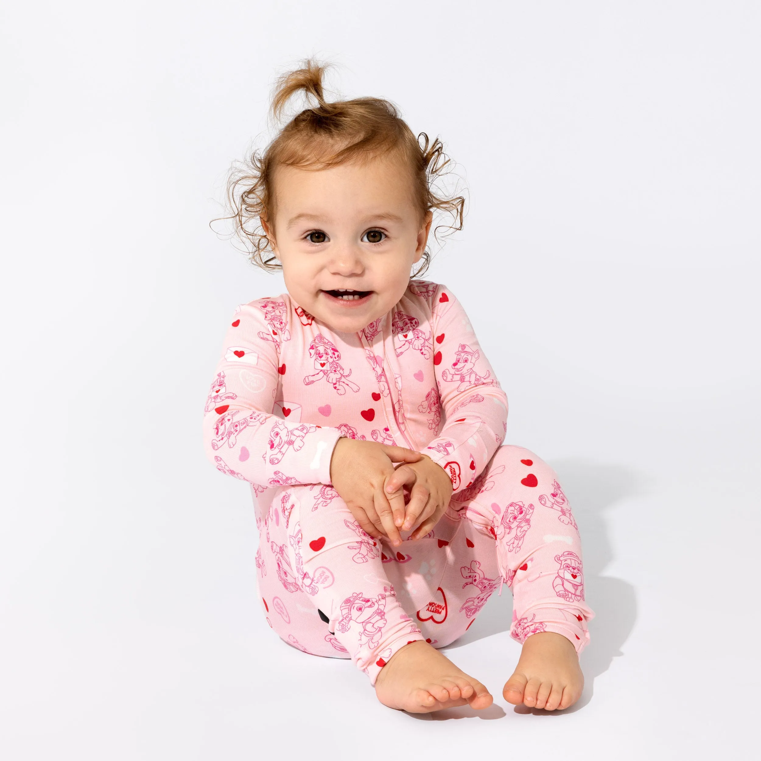 Bellabu Bear Convertible Footie - PAW Patrol Valentine's Pink