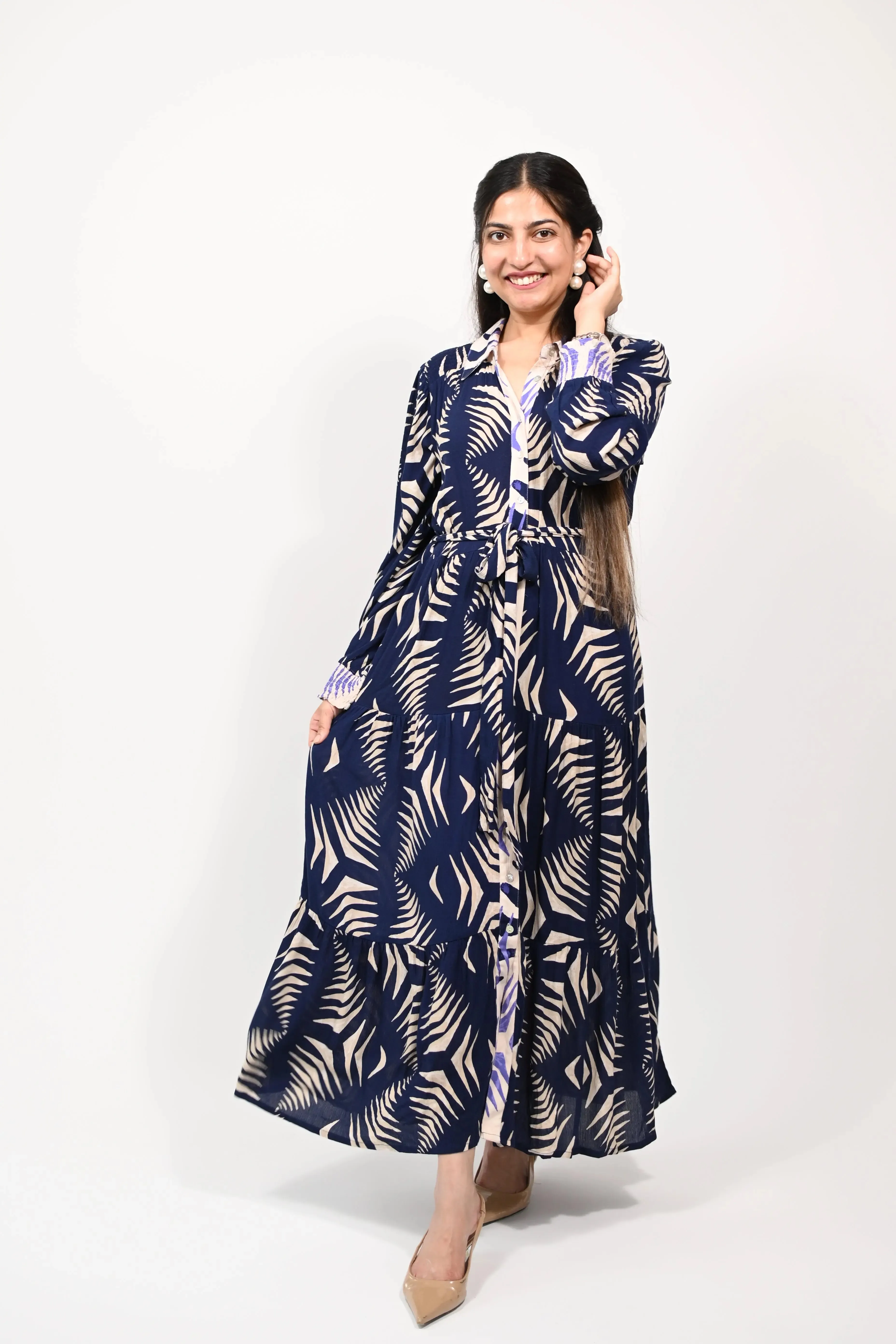 Big leaf korean dress