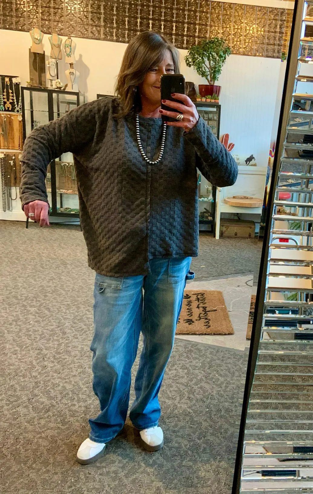 Black Textured Thumbhole Long Sleeve T Shirt - S to XL