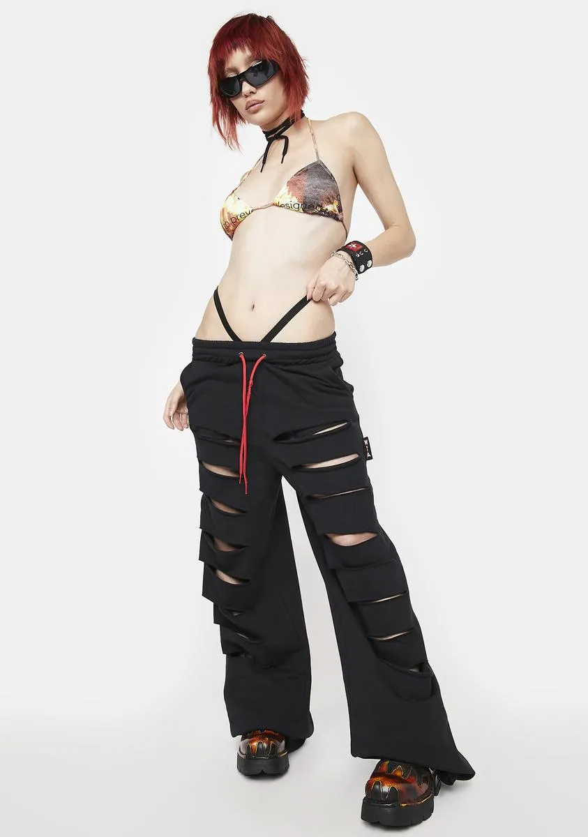 Black Wide Leg Sweatpants
