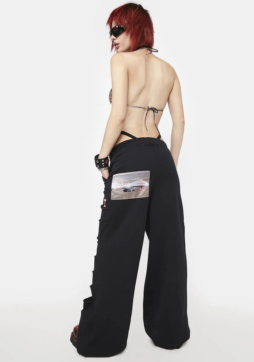 Black Wide Leg Sweatpants