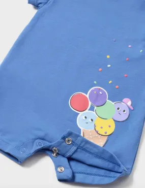 Blue Ice Cream Cone Romper