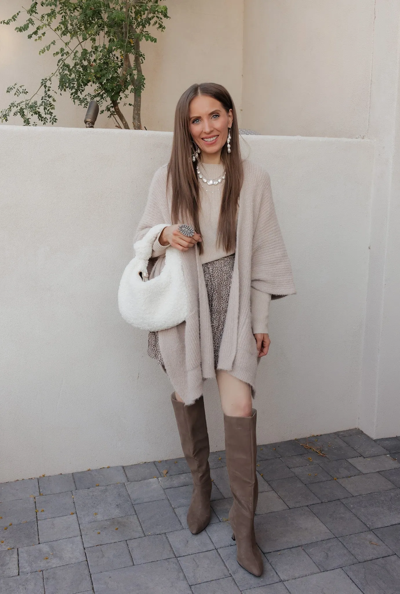 Boucle Cozy Ruana w/ Pockets