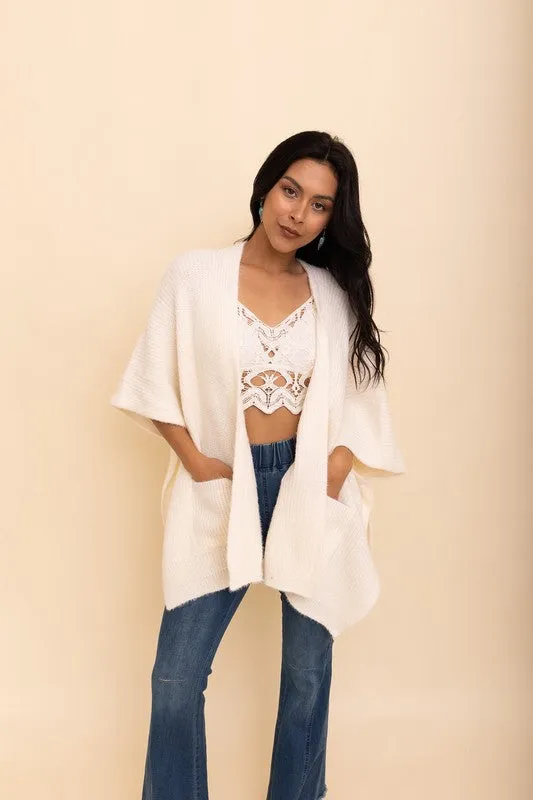 Boucle Cozy Ruana w/ Pockets