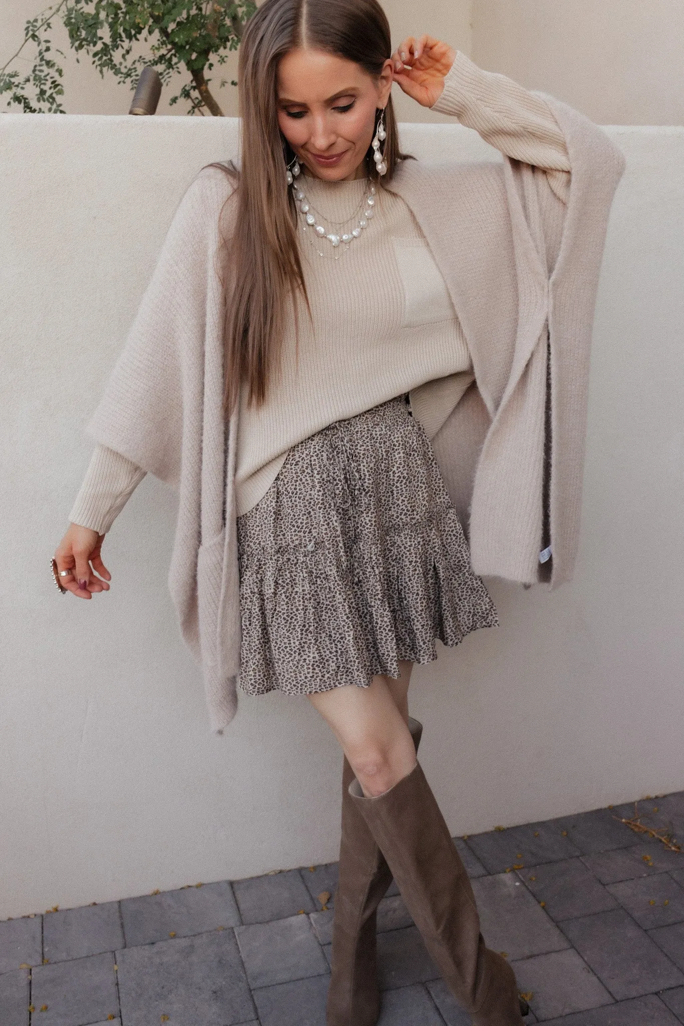Boucle Cozy Ruana w/ Pockets