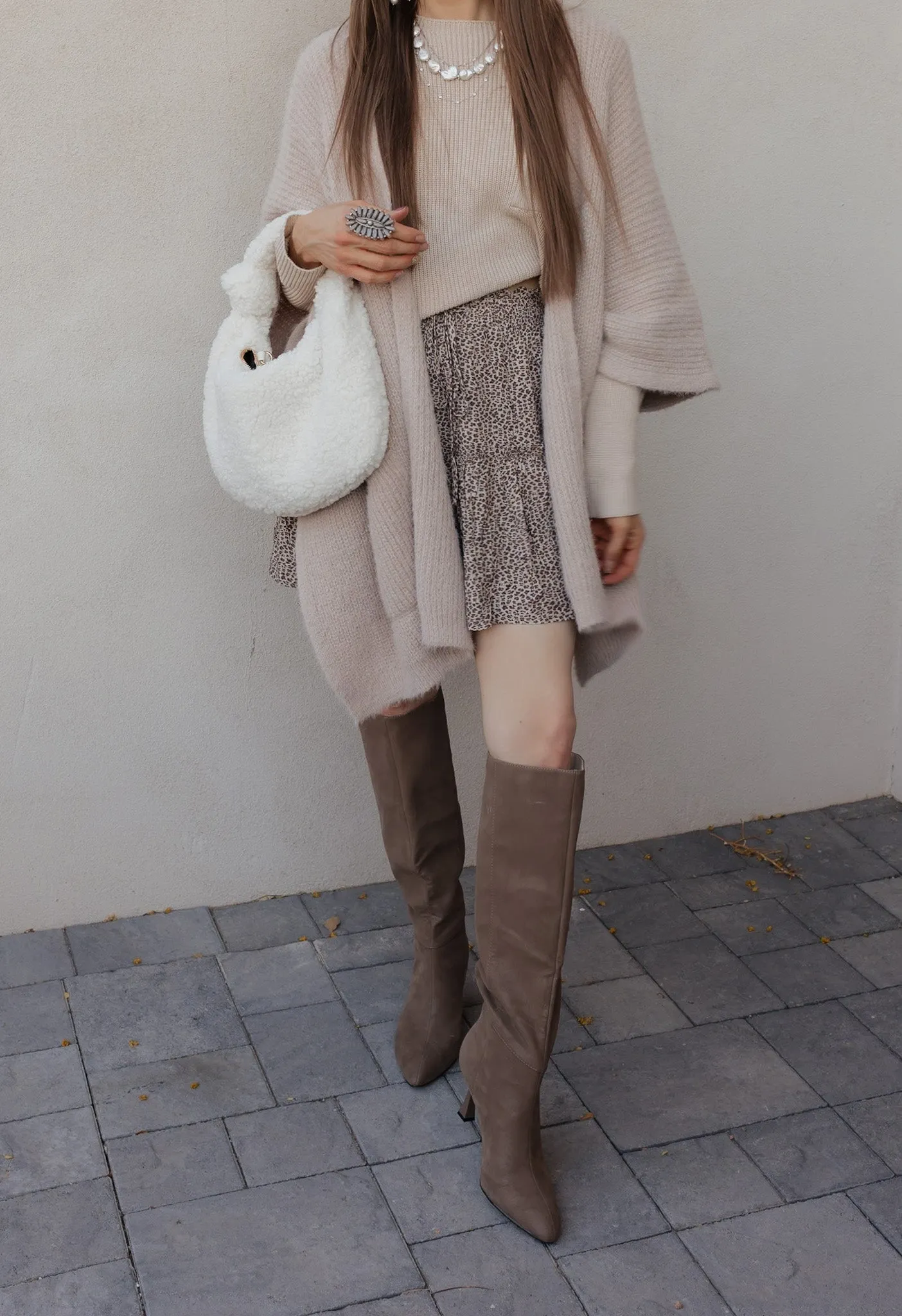 Boucle Cozy Ruana w/ Pockets