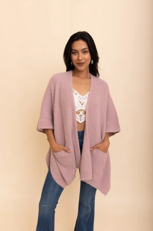Boucle Cozy Ruana w/ Pockets