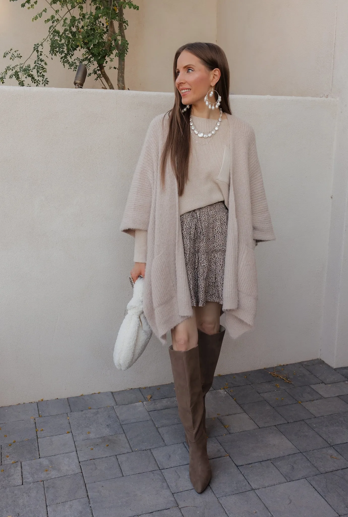 Boucle Cozy Ruana w/ Pockets
