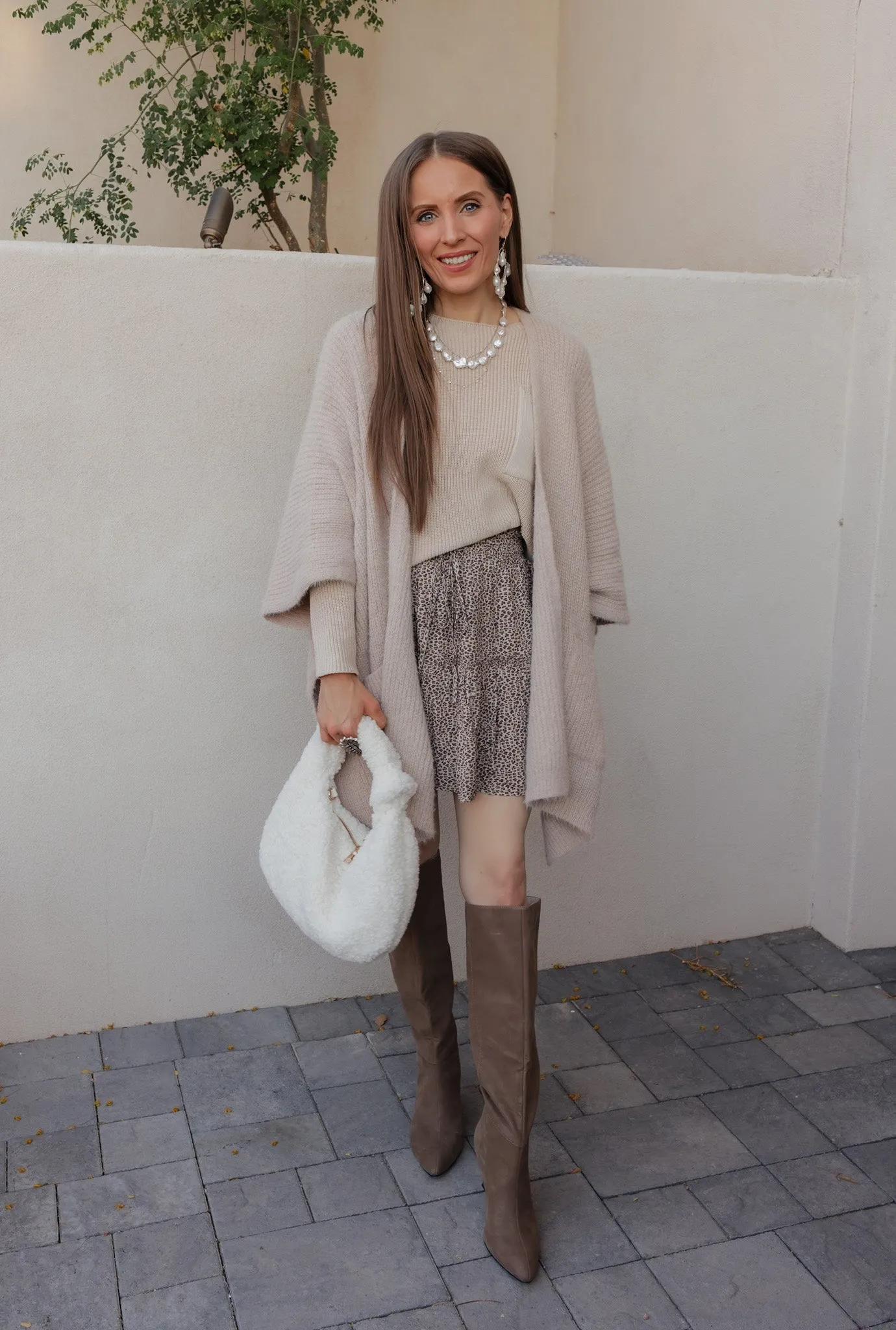 Boucle Cozy Ruana w/ Pockets