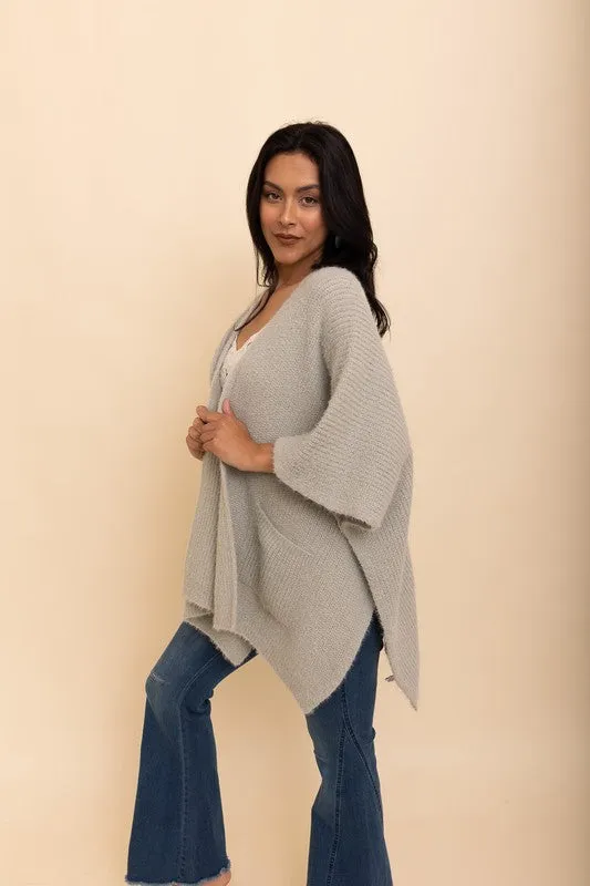 Boucle Cozy Ruana w/ Pockets
