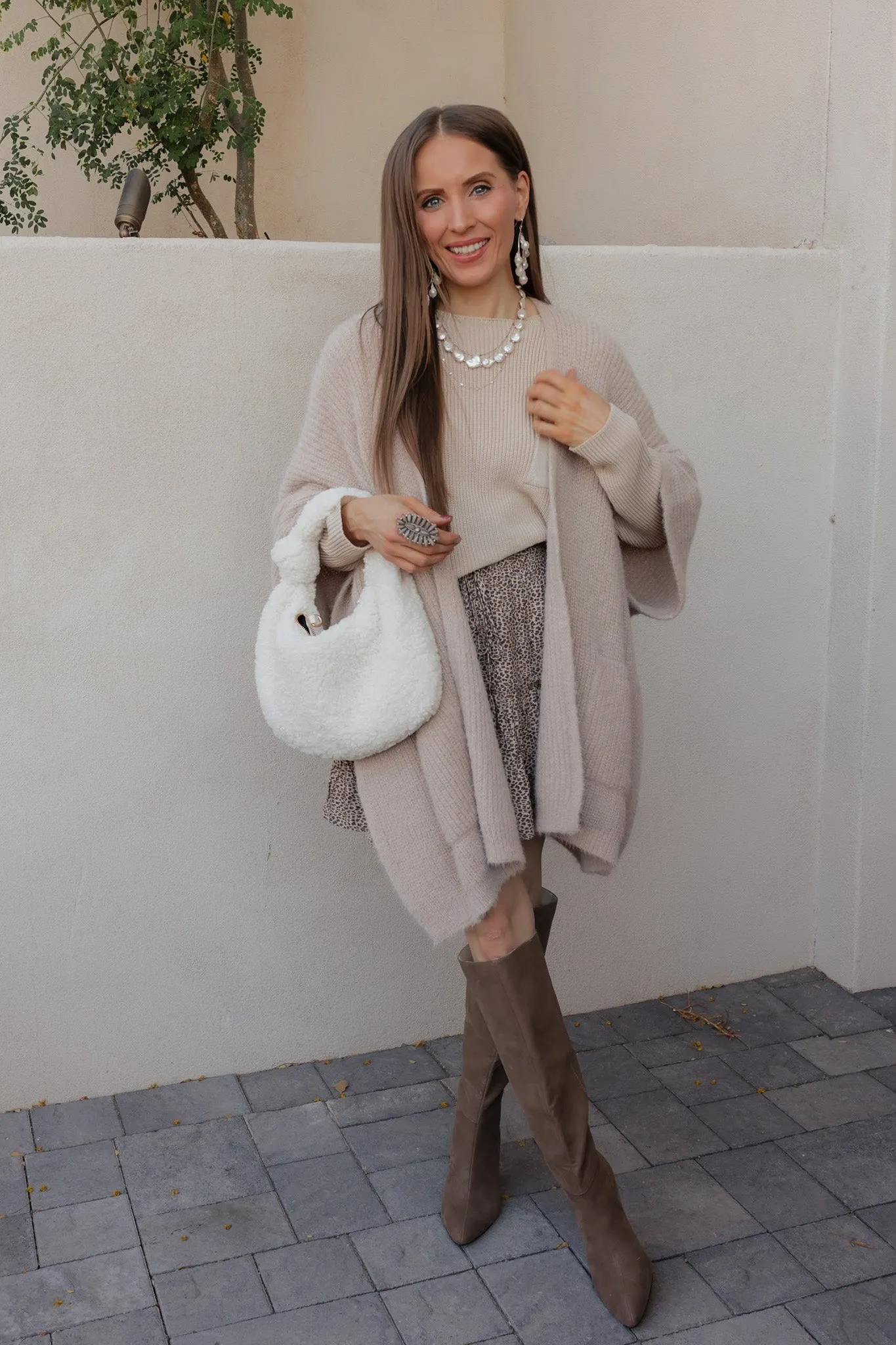 Boucle Cozy Ruana w/ Pockets