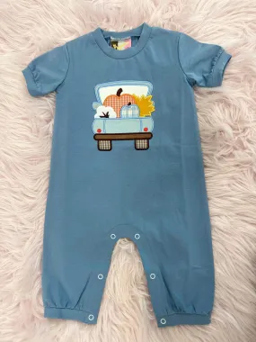 Boy's Harvest Days Applique Romper