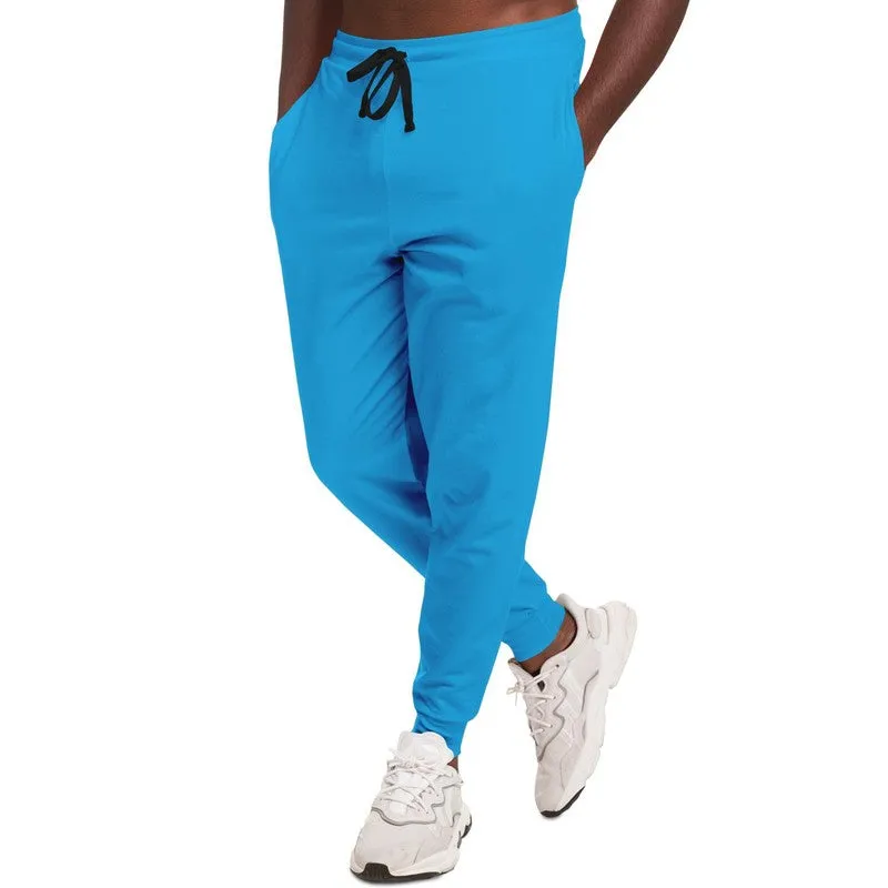 Bright Cyan Joggers | Unisex | with PLUS sizes | Bright Pure Cyan | C100M0Y0K0