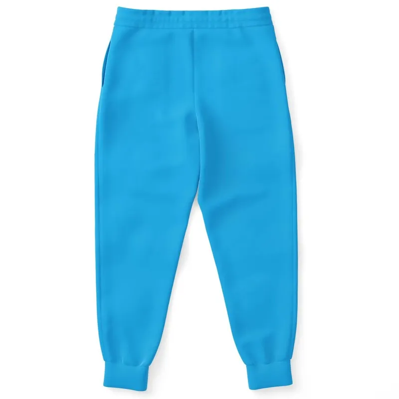 Bright Cyan Joggers | Unisex | with PLUS sizes | Bright Pure Cyan | C100M0Y0K0
