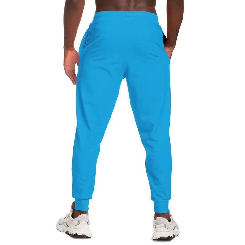 Bright Cyan Joggers | Unisex | with PLUS sizes | Bright Pure Cyan | C100M0Y0K0