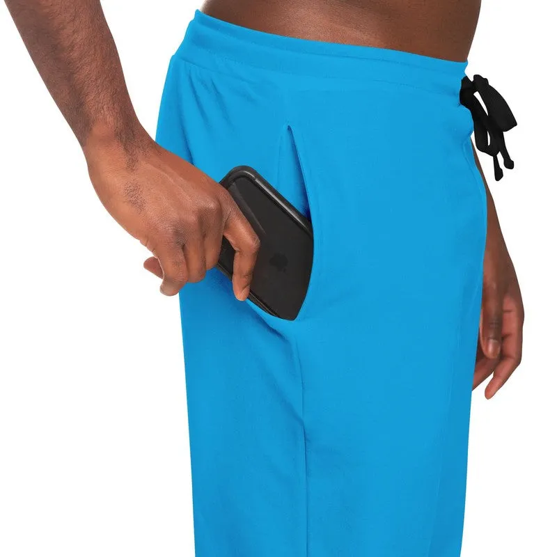 Bright Cyan Joggers | Unisex | with PLUS sizes | Bright Pure Cyan | C100M0Y0K0